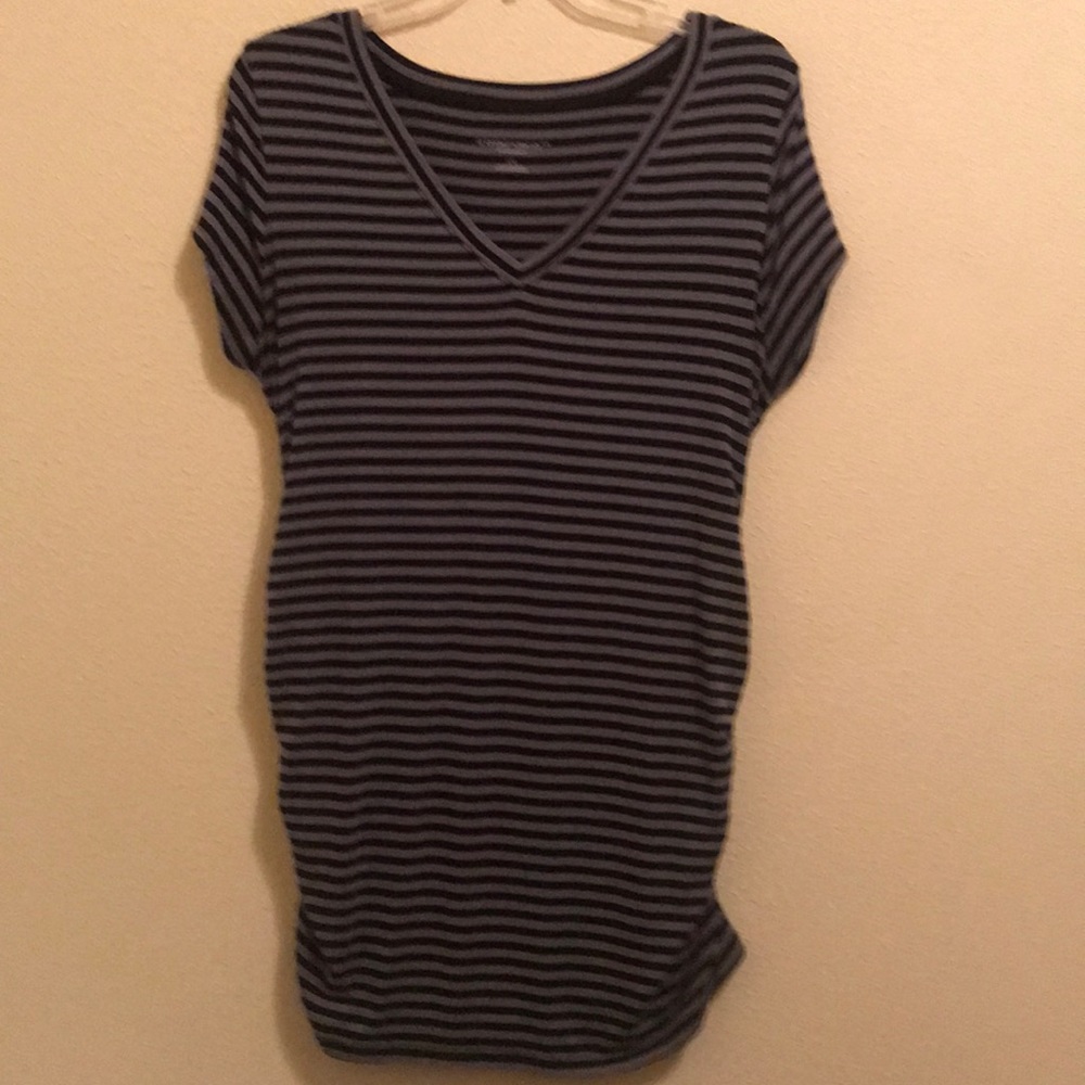 Liz Lange Maternity Tunic Black and Gray